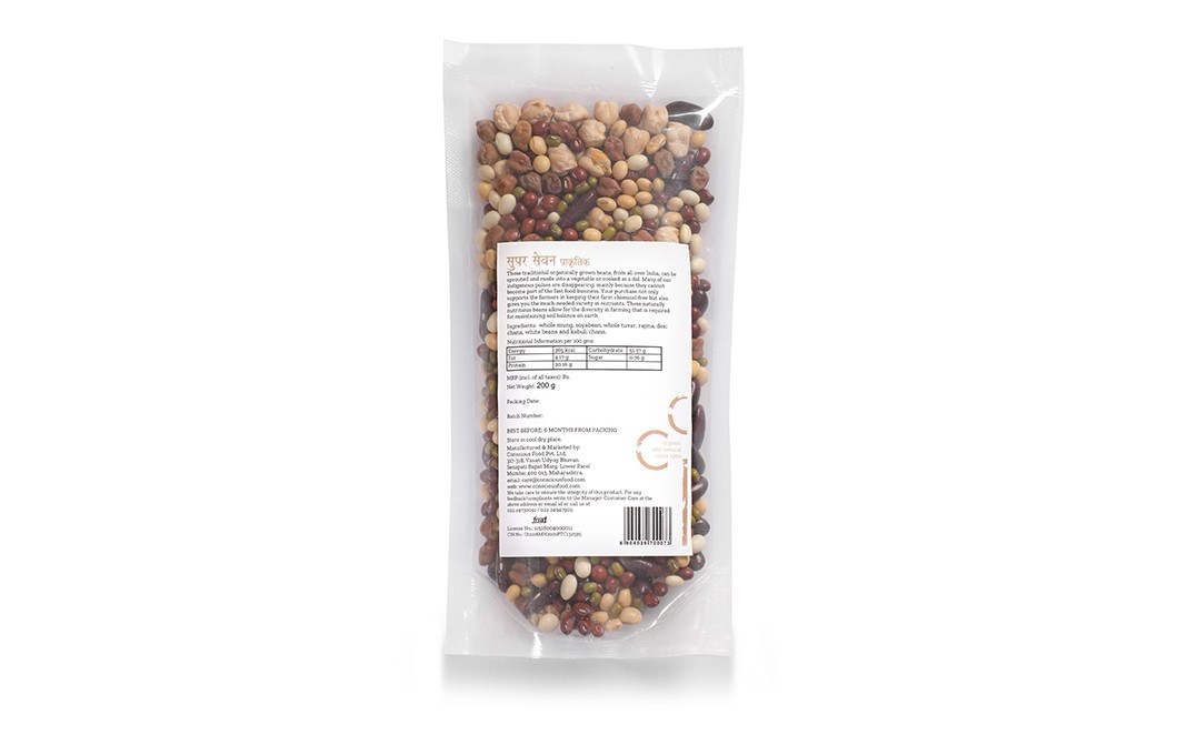 Conscious Food Super Seven Bean Mix Natural   Pack  200 grams
